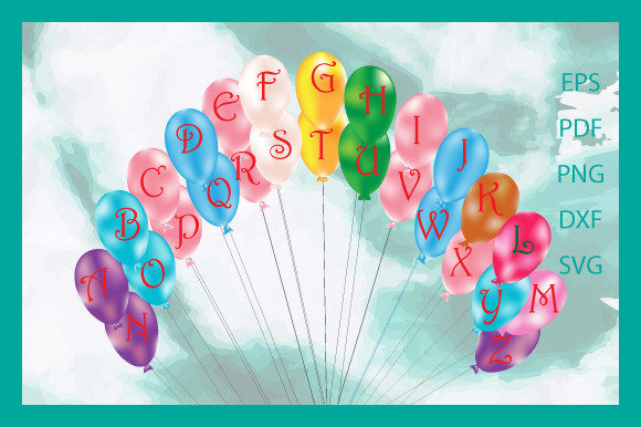 3d Alphabet Balloon Decoration Bundle11 for Graphics and Crafts