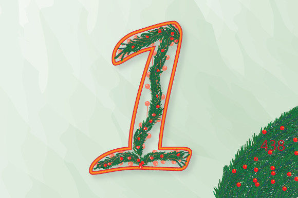 3d Christmas Multilayer Number 1 SVG Graphics for Crafts