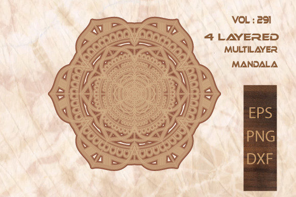 3D Decorative Layered Moms Mandala SVG for Graphics & Crafts