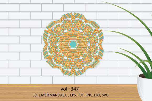 3D Excellent Multilayer Mandala Bundle for Graphics and Crafts
