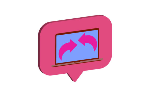 3D Icon Laptop Undo Redo: A Graphic Design Asset for Freebies