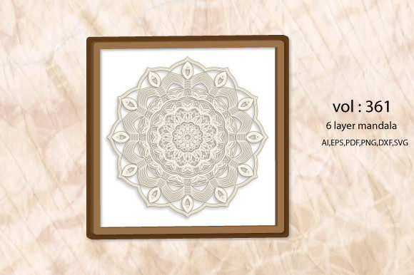 3d Moms Decorative Layer Mandala SVG Art for Graphics & Crafts