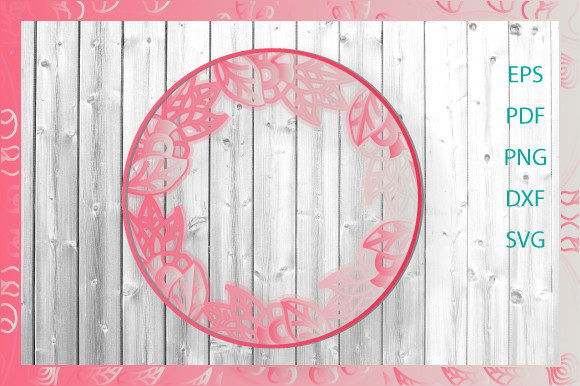 3D Pastel Floral Layer Frame SVG for Graphics & Crafts