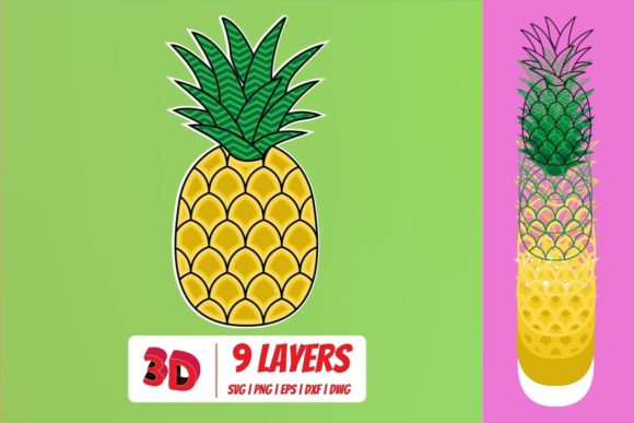 3D Pineapple SVG Cut File Review