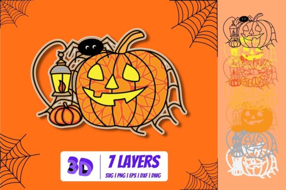 3D Pumpkin SVG for Laser Cutting and Autumn Amp