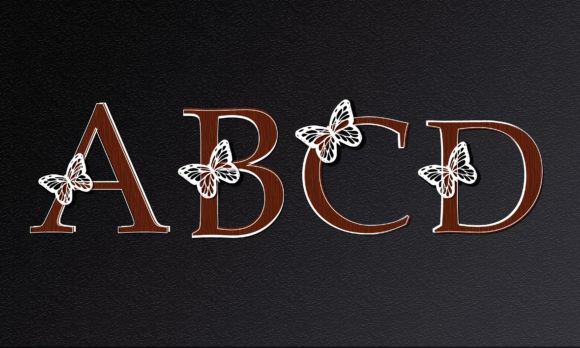 A to D Complete 3D Alphabet Multilayered Graphics for Crafts