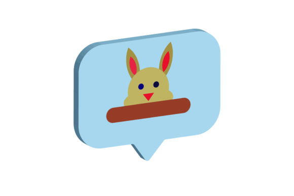 Icon 3D Easter Rabbit Head: A Graphic Design Asset for Modern Brands