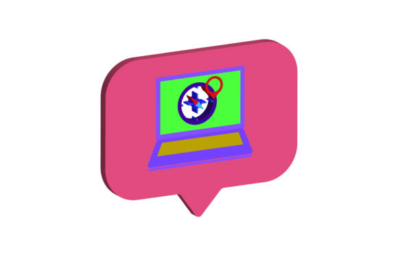 Laptop 3D Icon Compass: A Freebies Graphics Review for Crafters