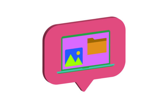 Laptop 3D Icon File: Premium Graphics for Freebies