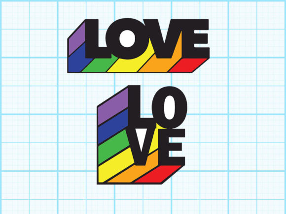 Love Colorful 3D Typo Word: A Graphic Designer's Review for Crafts & Graphics