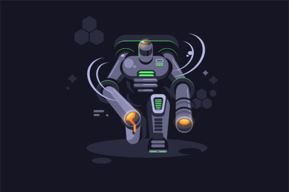 Modern 3d Robot Illustration: Fresh Graphics for Brand Identity